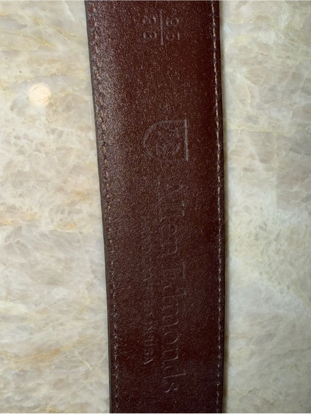 Allen Edmonds Manistee brogues Dress Belt Sz 38 - Picture 6 of 7